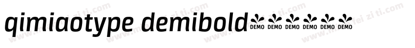 qimiaotype demibold字体转换